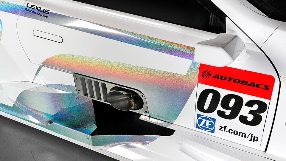 The large side exhausts on the Lexus LC500 GT500