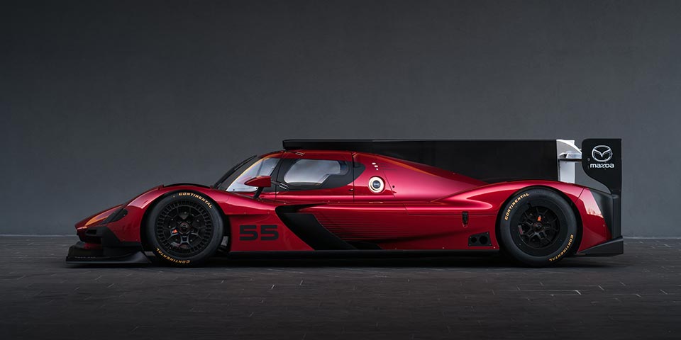 The sleek profiling of the Mazda RT24-P Prototype