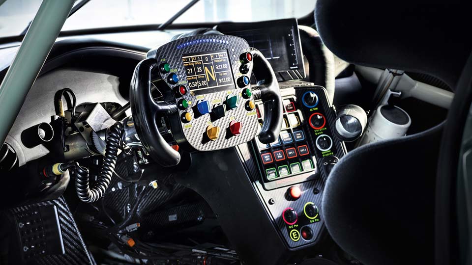 Aboard the Porsche 911 RSR's cockpit