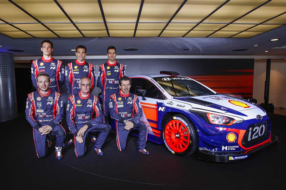 The Hyundai team for the 2017 WRC