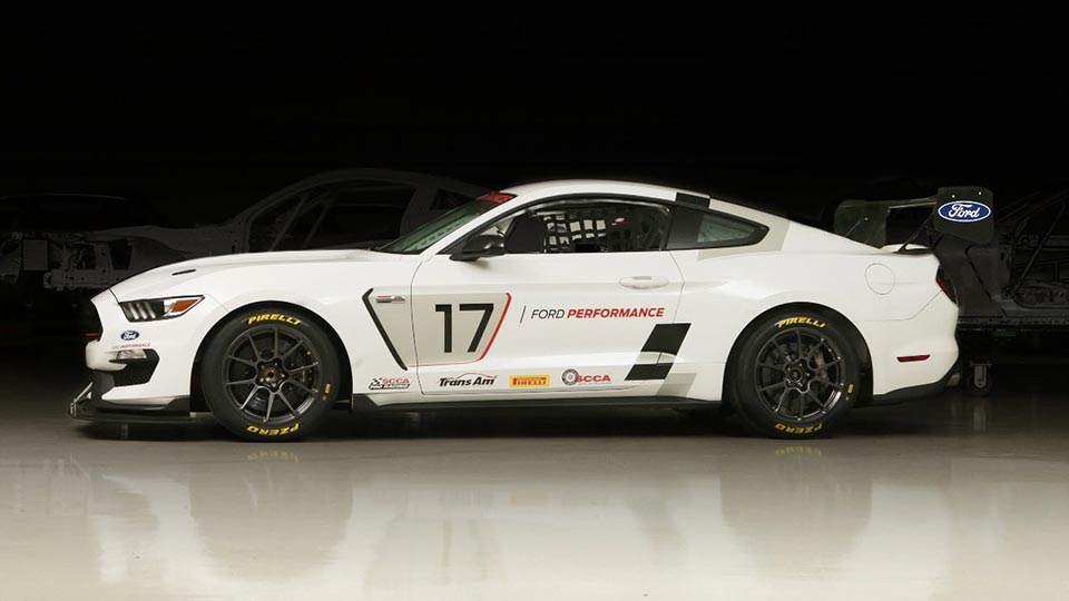 The Shelby FP350S Mustang's side profile