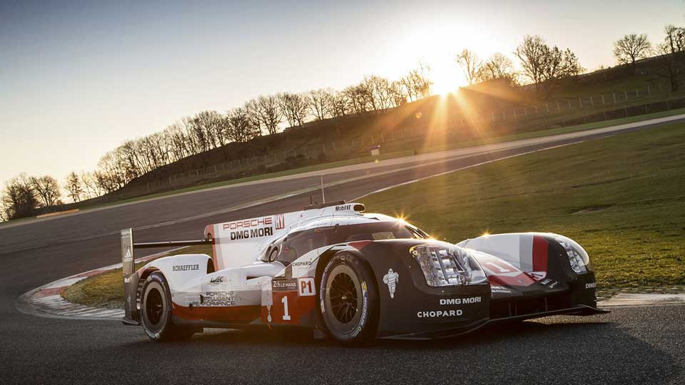 The sleek Porsche 919 Hybrid LMP-1
