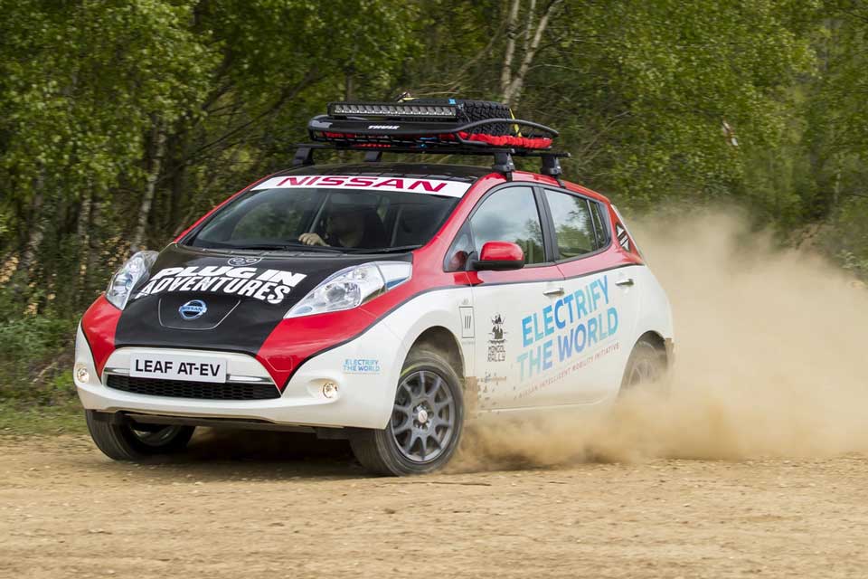 Nissan takes the Leaf EV off-roading in the Mongol Rally 