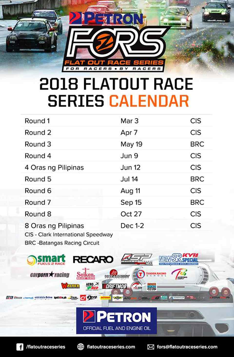 FORS changes Round 4 venue to Clark International Speedway