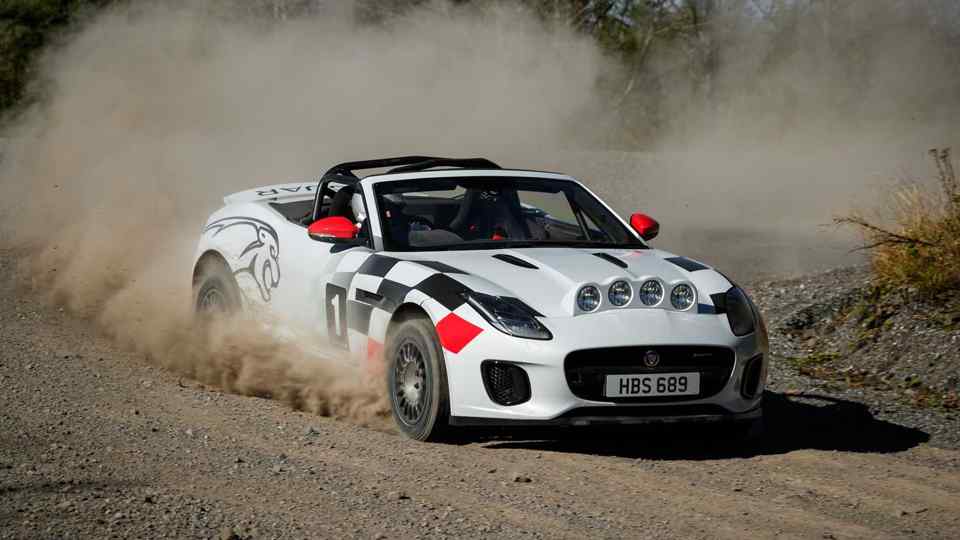 Go open top rallying in this Jaguar F-Type rally car