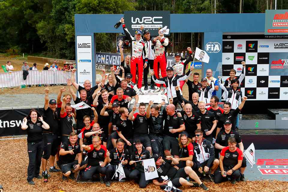 Toyota Gazoo Racing clinches the 2018 WRC manufacturer's title