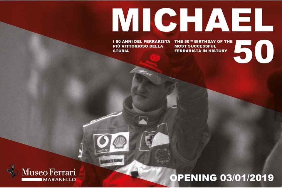Ferrari holds special exhibit to celebrate Michael Schumacher's 50th birthday Ferrari holds special exhibit to celebrate Michael Schumacher's 50th birthday