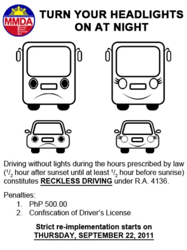 Turn on Headlights
