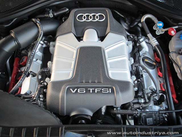 Engine bay of 2011 Audi a7 Sportback 3l TFSI