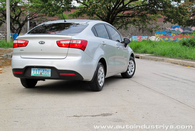 Rear shot of the 2012 Kia Rio 1.2 LX