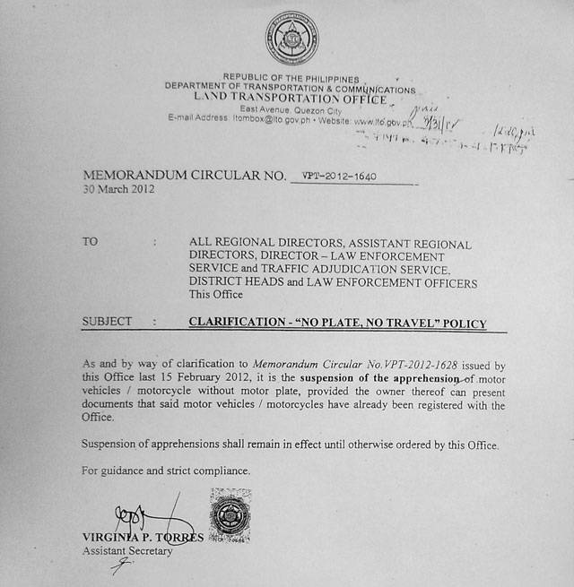 LTO Memorandum