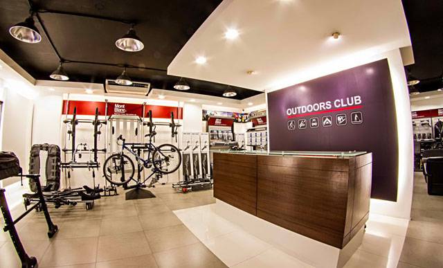 Outdoors Club product showroom
