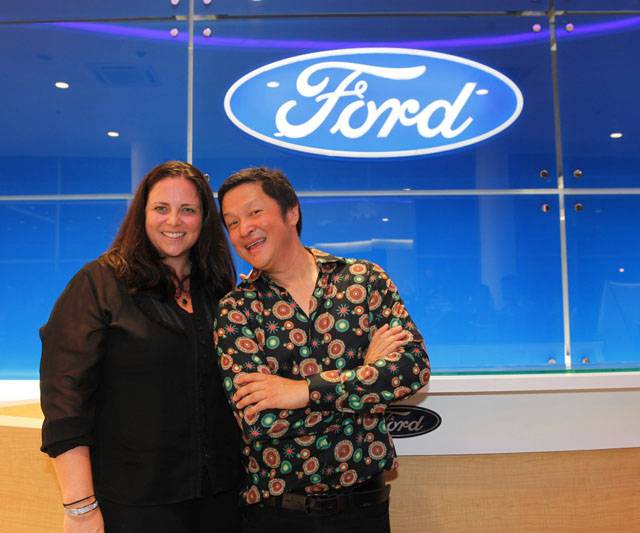 Ford Philippine Managing Director Kay Hart with dealer principal Anthony Cheng
