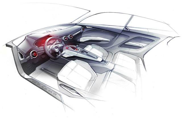 Audi show car interior sketch