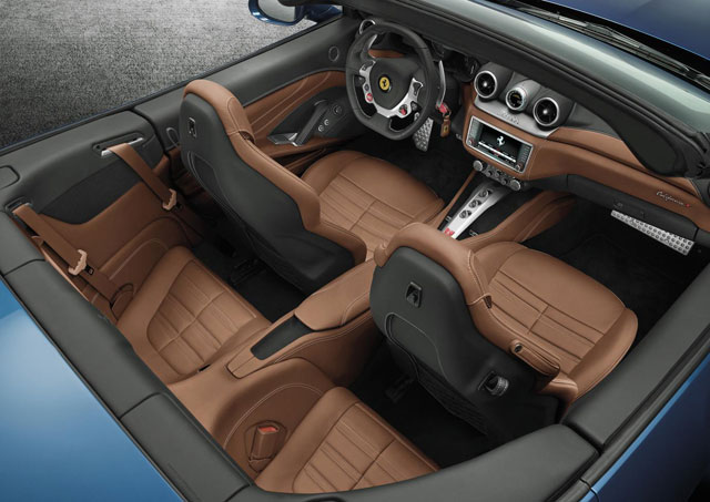 The interior of the California T is designed to be as ergonomic as possible