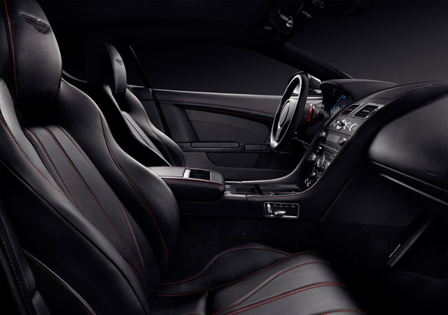 The interior of the DB9 Carbon Black