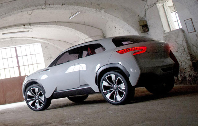 The body of Hyundai Intrado is made from a super lightweight steel