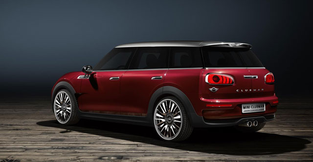 The rear of the Mini Clubman concept has split doors