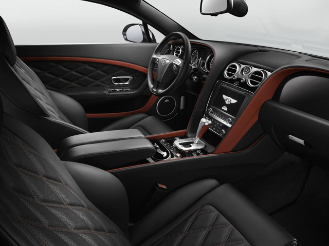 The interior of the 2014 Bentley Continental GT Speed
