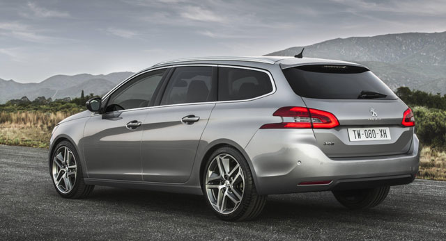 The rear of the Peugeot 308 SW