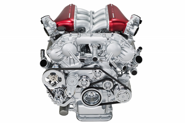 The engine of the Q50 Eau Rogue