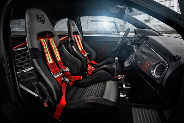 The interior of the Abarth 695 biposto