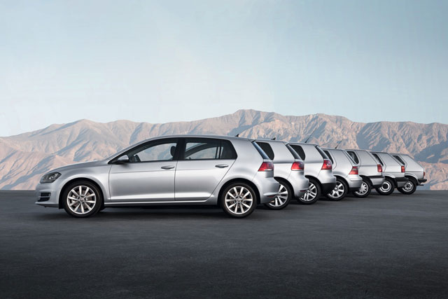 The evolution of Volkswagen Golf