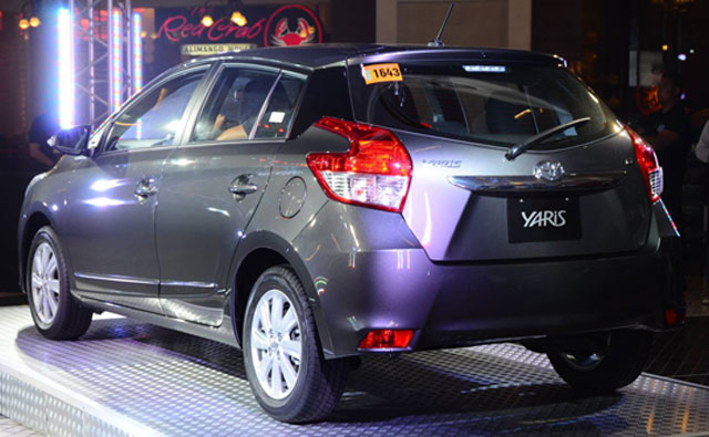 The rear of the 2014 Toyota Yaris