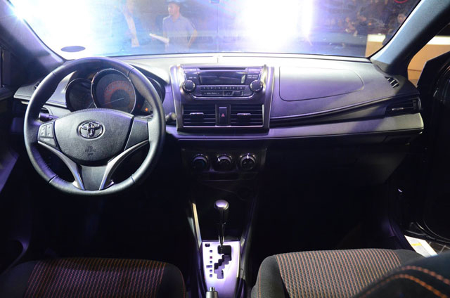The interior of the 2014 Toyota Yaris