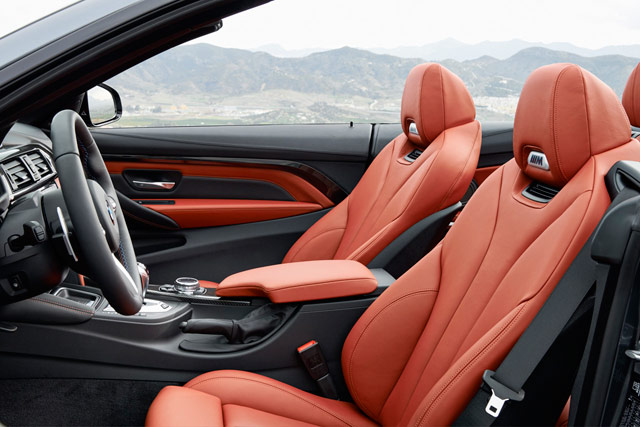 The interior of the 2015 BMW M4 Convertible