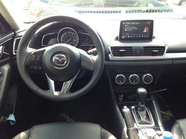 The interior of the 2014 Mazda3
