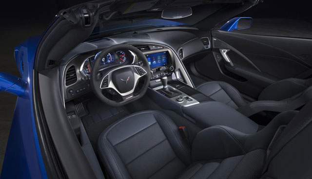 The interior of the 2015 Corvette Z06 Convertible
