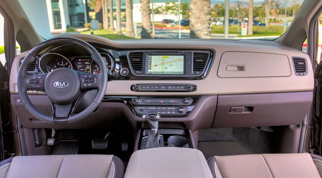 The interior of the new Kia Carnival