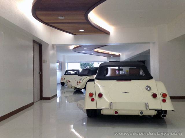 Morgan Plus 4 inside the showroom
