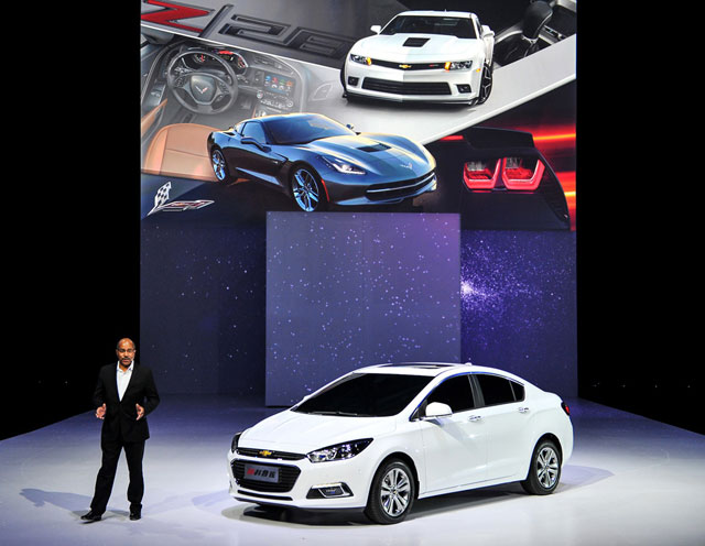 The Chevrolet Cruze during the Shanghai GM night at the Auto China 2014