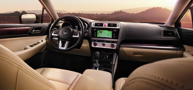 The interior of the 2015 Subaru Outback