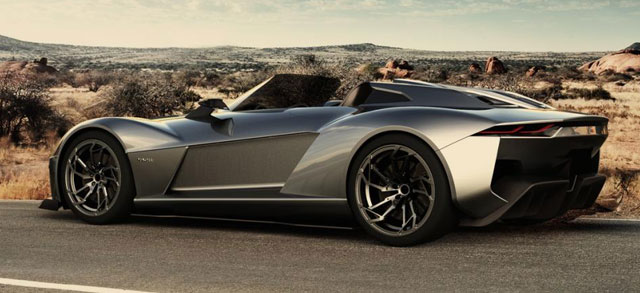 The rear of the Rezavani Motors Beast