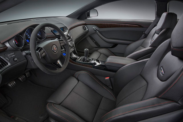 The interior of the special edition Cadillac CTS-V Coupe