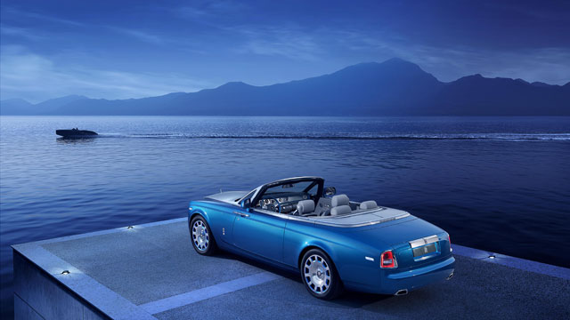 The rear of the Rolls-Royce Phantom Drophead Coupe Waterspeed Collection