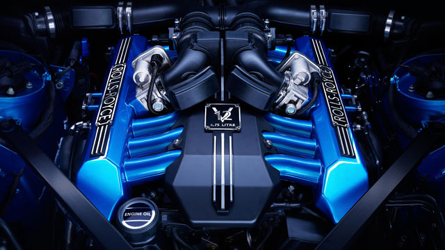 The engine of the Rolls-Royce Phantom Drophead Coupe Waterspeed Collection