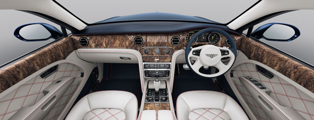 The interior of the Bentley Mulsanne 95