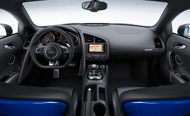 The interior of the Audi R8 LMX