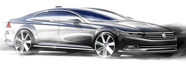 Sketch of the 2015 Volkswagen Passat