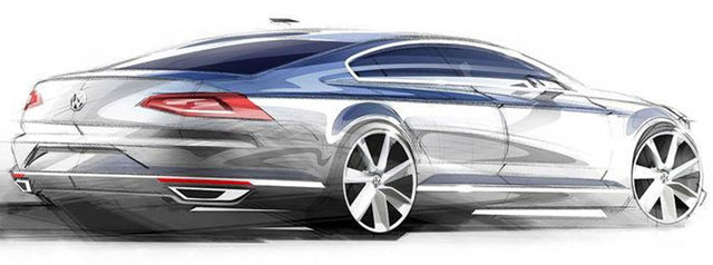 Sketch of the 2015 Volkswagen Passat
