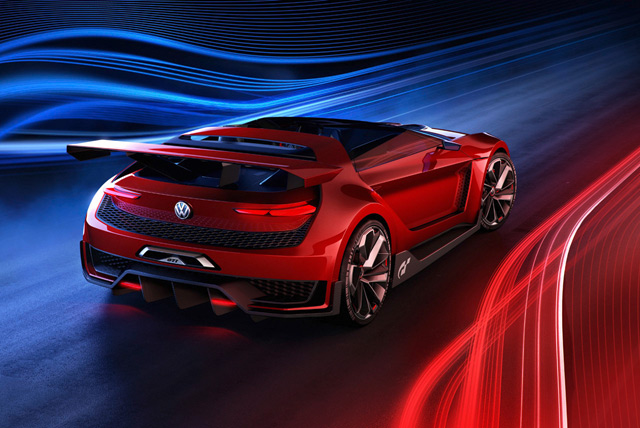The rear of the Volkswagen GTI Roadster Vision GT