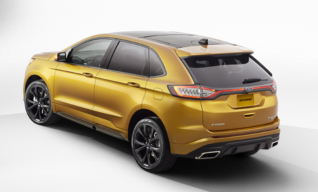 The rear of the 2015 Ford Edge