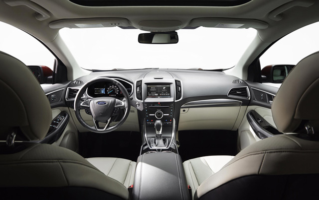 The interior of the 2015 Ford Edge