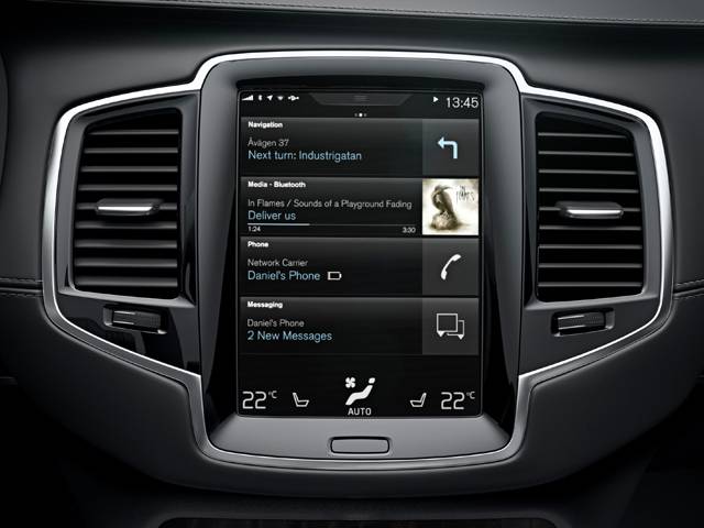Volvo infotainment system with Android Auto