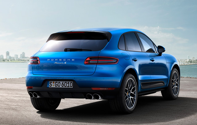The rear of the 2014 Porsche Macan