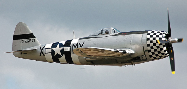 The Republic P-47 Thunderbolt fighter jet (Photo by Kogo)